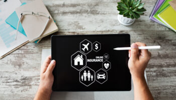 insurance dashboard on iPad