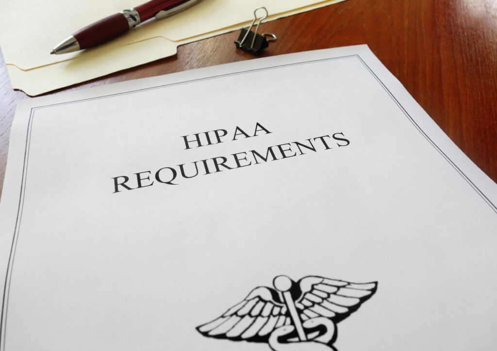 HIPAA healthcare requirements document 